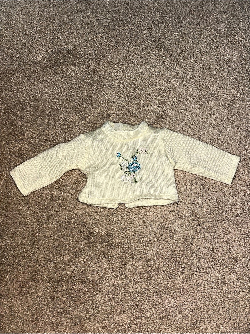 Cream knit sweater for 18” doll